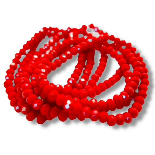 Solid Red Crystal Bracelet